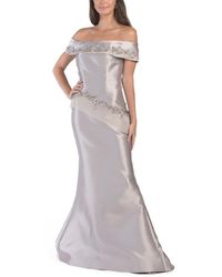 TJ Maxx - Off The Shoulder Mikado Floral Gown For Polyester - Lyst