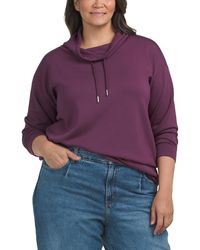 TJ Maxx - Plus Knit Scuba Funnel Neck Top For Spandex/Modal/Polyester - Lyst