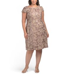 TJ Maxx - Plus A-Line Rosette Dress For Nylon/Polyester/Rayon - Lyst