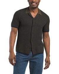 TJ Maxx - Short Sleeve Button Up Collared Sweater Polo For Cotton - Lyst