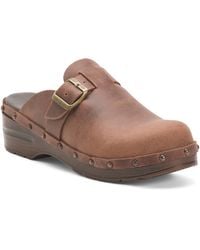 TJ Maxx - Leather Yullia Wedge Clogs For Leather - Lyst