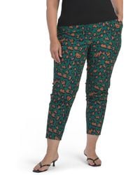 TJ Maxx - Plus Leopard Trouser Pants For Polyester - Lyst