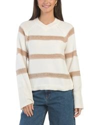 TJ Maxx - Long Sleeve High V-Neck Sweater, Nylon/Polyester/Acrylic - Lyst