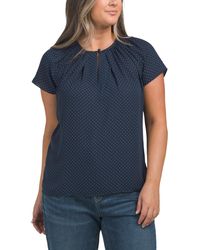 TJ Maxx - Dot Print Blouse For Polyester - Lyst