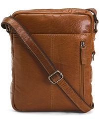 TJ Maxx - Leather Voyager Slim Buffalo Crossbody With Zip Pocket For - Lyst