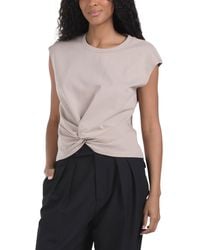 TJ Maxx - Scuba Ponte Side Knit Cap Sleeve Top For Spandex/Cotton/Polyester - Lyst