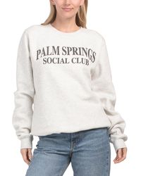 TJ Maxx - Palm Springs Social Club Crew Neck Sweatshirt For Cotton/Polyester - Lyst
