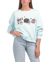 TJ Maxx - Bows And Football Crew Neck Sweatshirt For Cotton/Polyester - Lyst