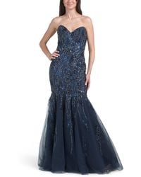 TJ Maxx - Strapless Beaded Sweetheart Neck Gown For Polyester - Lyst
