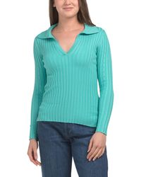 TJ Maxx - Ribbed Long Sleeve Sweater, Nylon/Viscose - Lyst