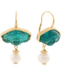 TJ Maxx - 18Kt Plated Venetian Glass Pearl Earrings For - Lyst