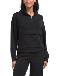 TJ Maxx - Mock Neck Quarter Zip Long Sleeve Top, Spandex/Modal/Polyester - Lyst