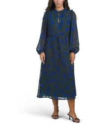 TJ Maxx - Sweetwater Floral Organza Tiered Midi Dress For Polyester - Lyst