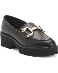 TJ Maxx - Leather Penny Loafers With Chunky Sole With Bit Detail For - Lyst