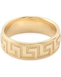 TJ Maxx - 18Kt Plated Sterling Textured Greek Key Ring For - Lyst