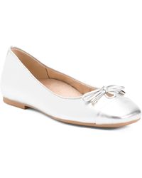 TJ Maxx - Leather Klara Comfort Ballerina Flats With Bow For - Lyst