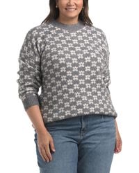TJ Maxx - Plus Floral Printed Sweater, Polyester/Acrylic - Lyst