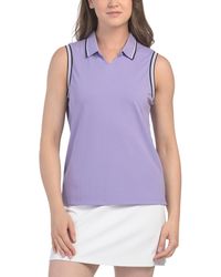 TJ Maxx - Pique Sleeveless Keyhole Neck Top For Nylon/Spandex/Cotton - Lyst