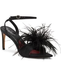 TJ Maxx - Leather Leah Feather Heeled Sandals For - Lyst
