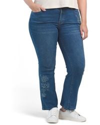 TJ Maxx - Plus Belle High Rise Bootcut Embroidered Jeans For Spandex/Cotton/Polyester - Lyst