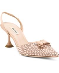 TJ Maxx - Raso Rhinestone Embellished Pointy Toe Kitten Heels For Leather - Lyst