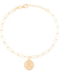 TJ Maxx - 18Kt Plated Sterling Initial Disc Bracelet For - Lyst