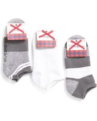 TJ Maxx - 3Pk Full Terry Low Cut Rolled Cuff Socks For Nylon/Spandex/Polyester - Lyst