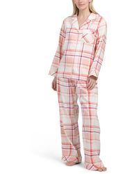 TJ Maxx - Cotton Flannel Plaid Pajama Set For - Lyst