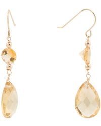 TJ Maxx - 14Kt Citrine Drop Earrings - Lyst
