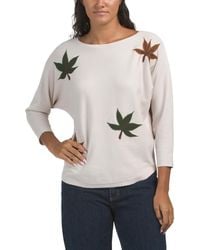 TJ Maxx - Pull Over Fall Leaves Embroidered Sweater, Nylon/Polyester/Rayon - Lyst