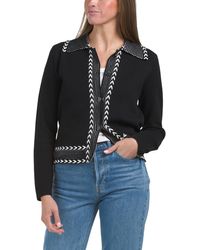 TJ Maxx - Double Knit Button Down Cardigan, Nylon/Cotton/Polyester - Lyst