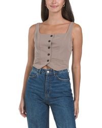 TJ Maxx - Button Front Vest Top For Spandex/Polyester/Rayon - Lyst
