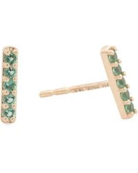 TJ Maxx - 14Kt Lab Grown Emerald Bar Earrings - Lyst