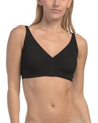 TJ Maxx - Brushed Fiber Wire Free Bra With Flat Lace Back For Nylon/Spandex/Polyester - Lyst
