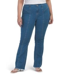 TJ Maxx - Plus High Rise Flare Jeans With Front Pintuck Seams For Spandex/Cotton/Polyester - Lyst