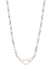 TJ Maxx - Sterling And 14Kt Oval Mesh Necklace For - Lyst