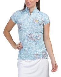 TJ Maxx - Upf 30 Printed Short Sleeve Quarter Zip Top For Spandex/Polyester - Lyst
