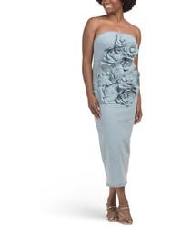 TJ Maxx - Strapless 3D Floral Dress For Spandex/Polyester - Lyst