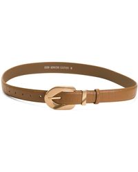 TJ Maxx - Leather Croc Embossed Belt With Tone Wavy Buckle For Leather - Lyst