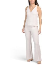 TJ Maxx - 2Pc Ribbed Henley Tank And Pants Lounge Set For Spandex/Polyester - Lyst