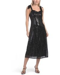TJ Maxx - Adelisa Sequin Tie Strap Midi Dress For Polyester - Lyst