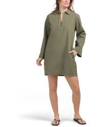 TJ Maxx - Denim Mini Dress With Covered Buttons For Cotton - Lyst