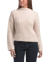 TJ Maxx - Cable Stitch Funnel Neck Sweater, Polyester/Acrylic/Wool - Lyst