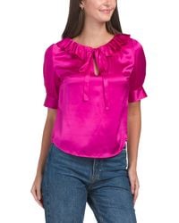 TJ Maxx - Silk Coco Ruffle Neck Blouse For - Lyst