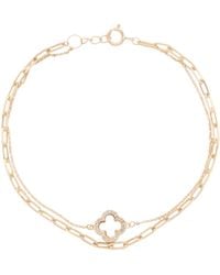 TJ Maxx - 14Kt Mother Of Pearl Clover Double Bracelet - Lyst