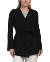 TJ Maxx - Tie Front Cardigan, Polyester/Acrylic/Wool - Lyst