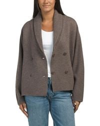 TJ Maxx - Wool And Cashmere Blend Ultra Luxe Double Breasted Blazer Sweater, Wool/Cashmere - Lyst