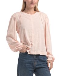 TJ Maxx - Long Sleeve Crew Neck Knit Top For Modal/Cotton - Lyst