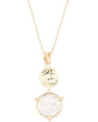 TJ Maxx - 18Kt Plated Italian Coin Pendant Necklace For - Lyst