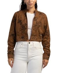TJ Maxx - Cropped Floral Print Jacket For Polyester - Lyst